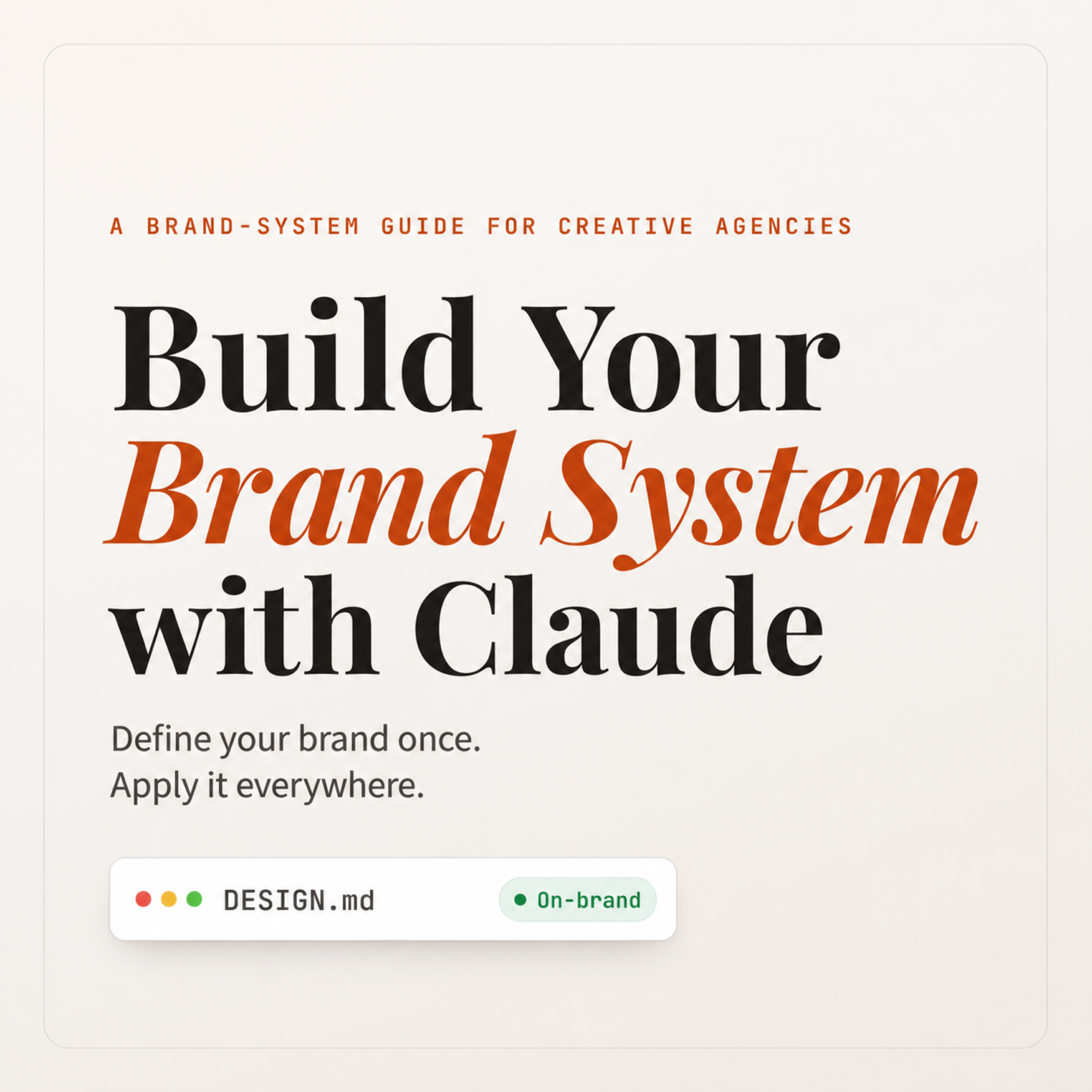 Build Your Brand System with Claude product cover